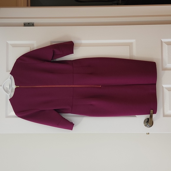 SANDRA angiolozzi Magenta Sheath Dress with Knee-Length and 3/4 Sleeves - Picture 3 of 4